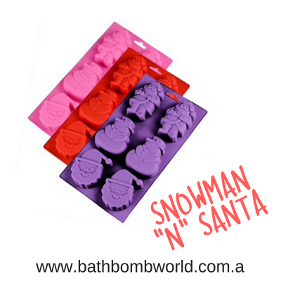 Snowman "N" Santa Silicone Mould